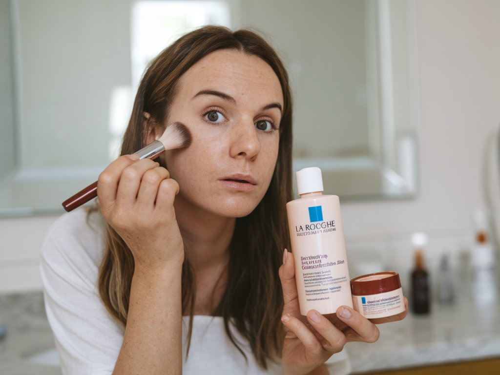Cómo adaptar tu rutina de maquillaje a piel con rosácea usando productos de farmacia como La Roche-Posay